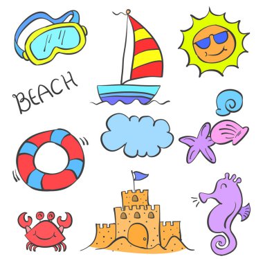 Koleksiyon stock öðesinin yaz karalamalar