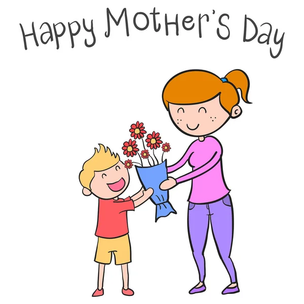 Styl znakowy dzień szczęśliwą matką — Wektor stockowy