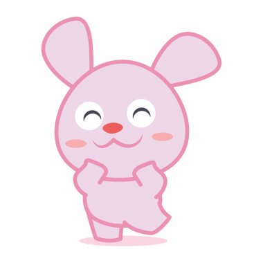 Mutlu tavşan karikatür koleksiyonu stok