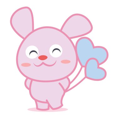 Karakteri tavşan balon koleksiyonu ile