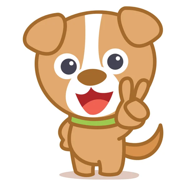 Personaggio cane animale stile cartone animato — Vettoriale Stock