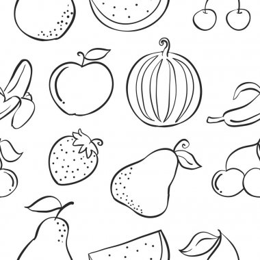 Koleksiyon meyve çeşitli desen stili