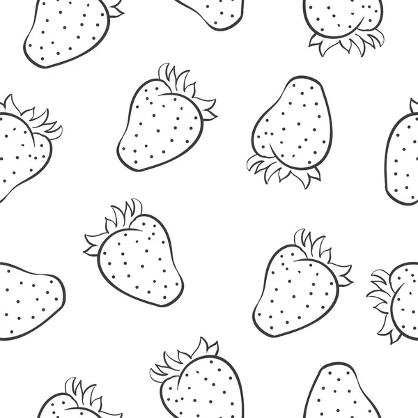 Owoce truskawki ręki rysować — Wektor stockowy