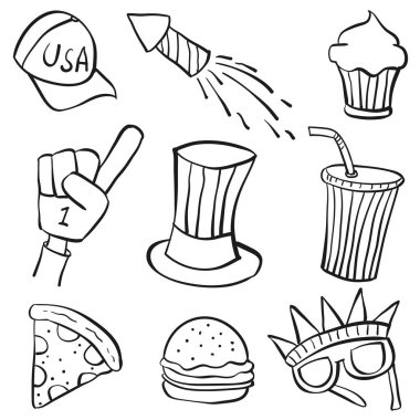 Anma Günü el Doodle çizmek