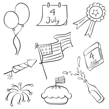 Koleksiyon anma günü doodle stili