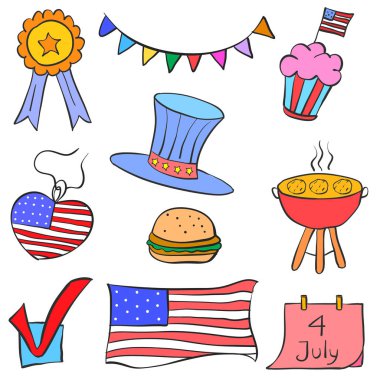 Koleksiyon stok öğesini anma günü Doodles