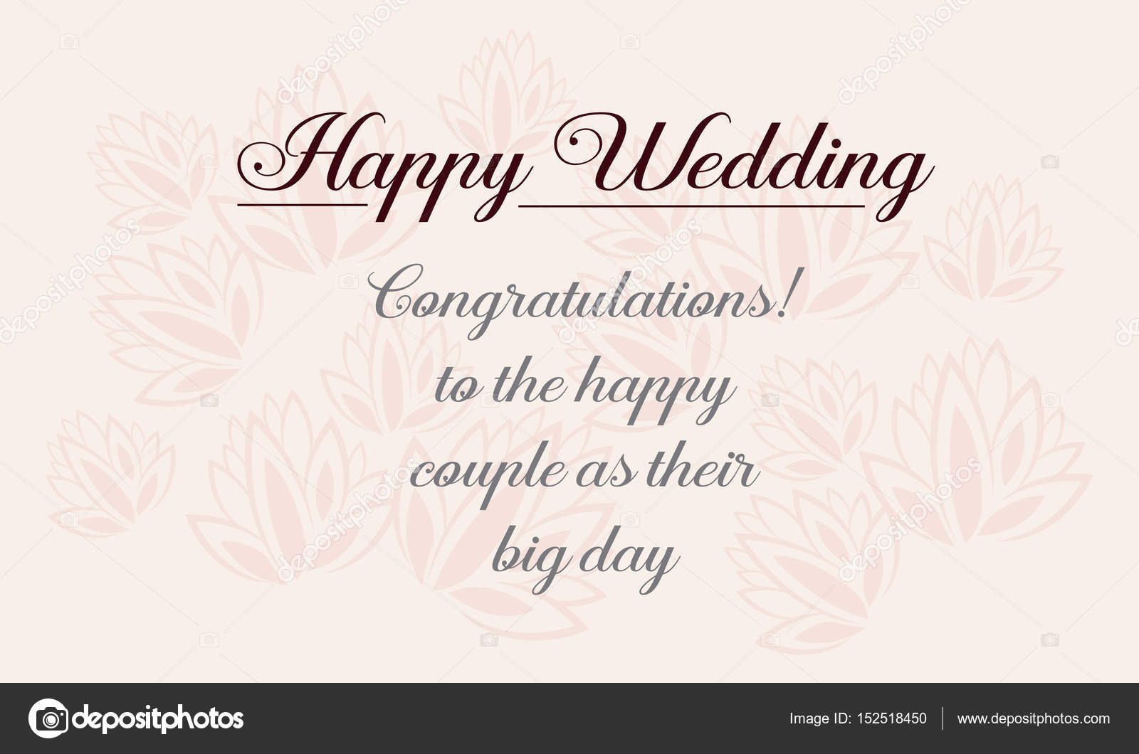 Heureux mariage carte de voeux design style vector illustration \u2014 Vecteur par kongvector