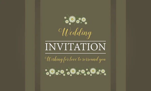 Happy style de carte d'invitation de mariage — Image vectorielle