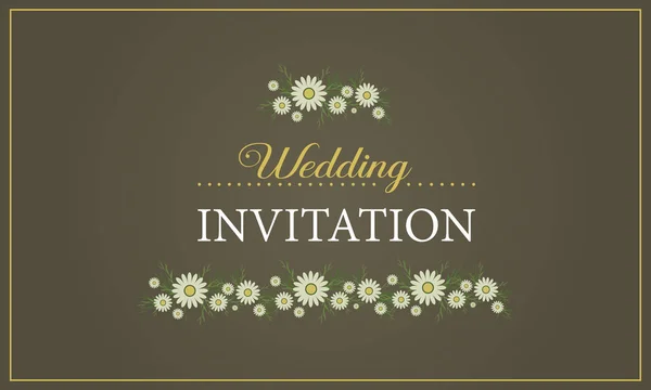 Design gráfico de cartão de convite de casamento —  Vetores de Stock