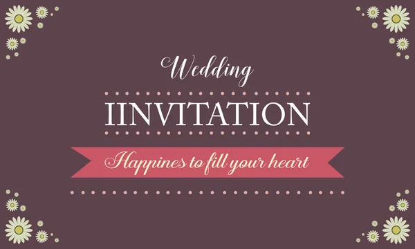 Invitation pour la collection de style mariage — Image vectorielle