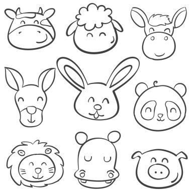 Hayvan tarzı el Doodle çizmek