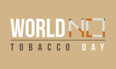 Dünya hiçbir tütün gün vektör düz arka plan