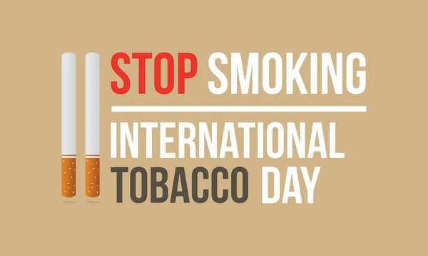 Smettere di fumare internazionale no tabacco giorno — Vettoriale Stock