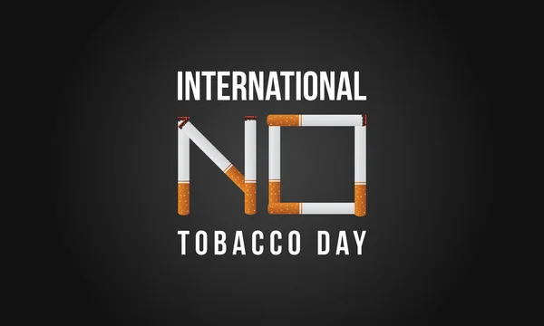 Internazionale no tabacco giorno stile di sfondo — Vettoriale Stock
