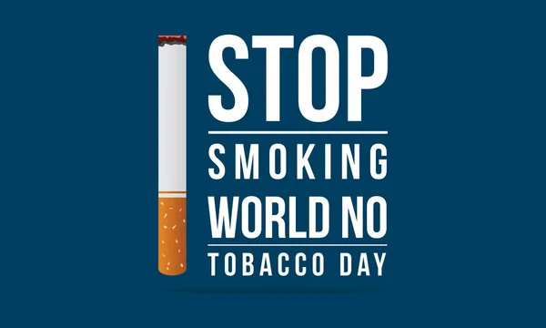 Mondo di sfondo nessun giorno di tabacco — Vettoriale Stock
