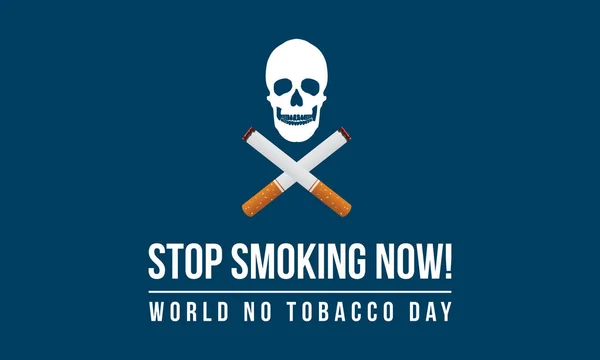 Mundo sem tabaco estilo banner dia —  Vetores de Stock