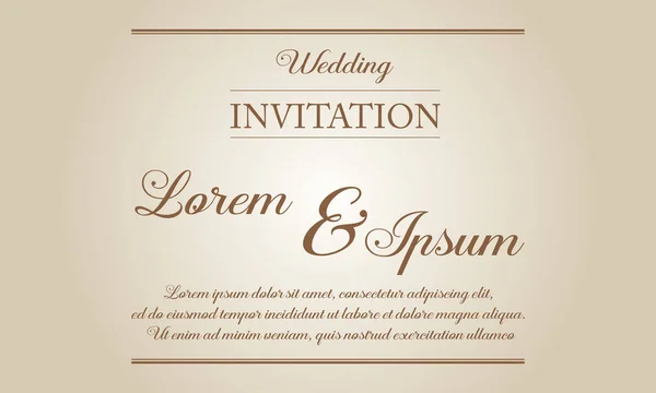 Приглашение на свадьбу или фон в стиле открытки — стоковый вектор