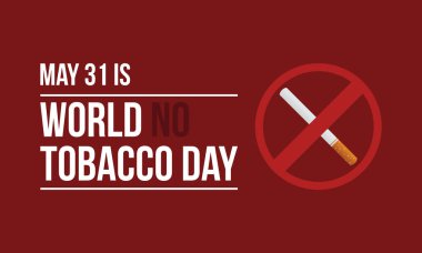 Dünya hiçbir tütün gün illüstrasyon vektör