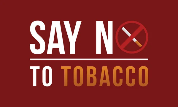 Antecedenti dicono no illustrazione giornata del tabacco — Vettoriale Stock