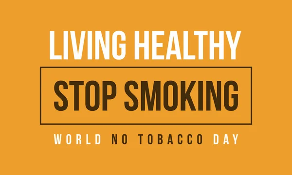 Smettere di fumare no tabacco giorno sfondo illustrazione — Vettoriale Stock