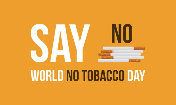 Mondo di raccolta nessun giorno di tabacco — Vettoriale Stock