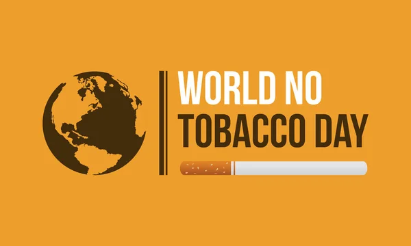 Mondo senza tabacco giorno su sfondo giallo — Vettoriale Stock