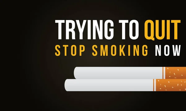 Smettere di fumare no tabacco giorno banner raccolta — Vettoriale Stock