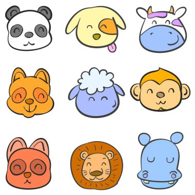 Renkli hayvan başkanı şirin doodle