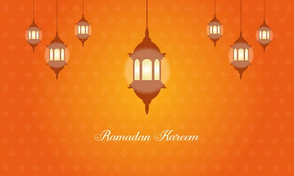 Archivio di raccolta del Ramadan Kareem con latern — Vettoriale Stock