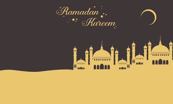 Fondo para la tarjeta de felicitación Ramadán Kareem — Archivo Imágenes Vectoriales