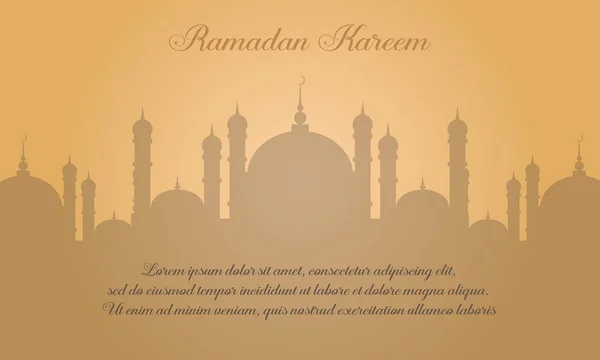 Tarjeta de felicitación de estilo Ramadan Kareem — Archivo Imágenes Vectoriales