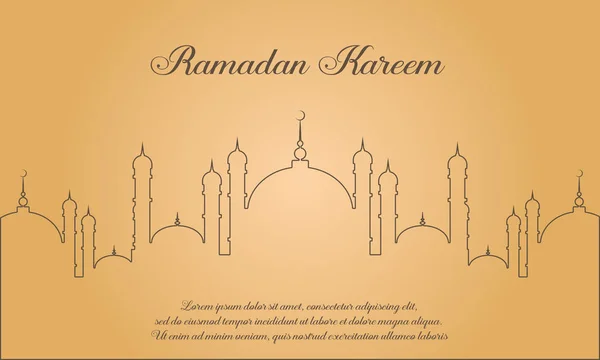 Biglietto di auguri Ramadan Kareem Style — Vettoriale Stock