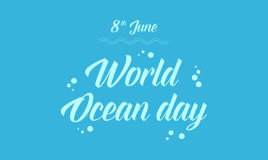 Mavi arka plan dünya okyanus günü