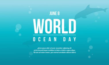 Dünya okyanus günü stili arka plan