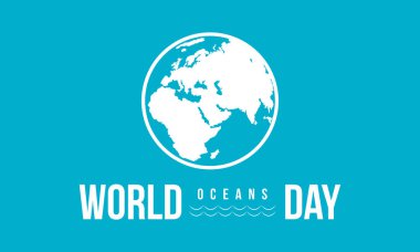 Kutlama dünya okyanus günü arka plan