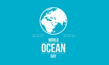 Okyanus günü mavi arka plan koleksiyonu