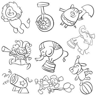 Sirk el Doodle çizmek