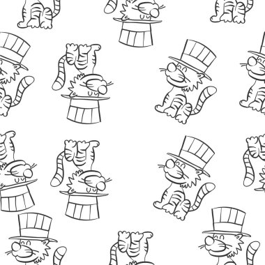 El çizmek kedi sirk doodles