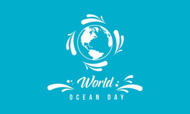 Dünya okyanus günü arka plan basit tarzı