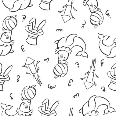 Sirk öğe el Doodle çizmek