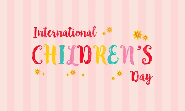 Childrens day colorful background card — Stock Vector
