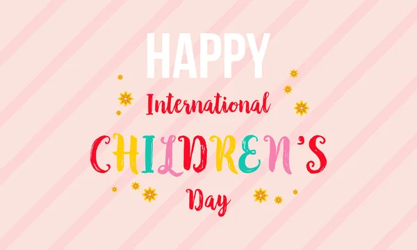 Día Internacional de los niños fondo colorido — Vector de stock