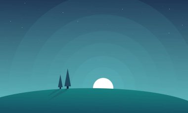 Sahne hill adlı gece arka plan