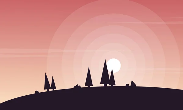 Sammlung Landschaft bei Sonnenaufgang für Spiel Hintergrund — Stockvektor