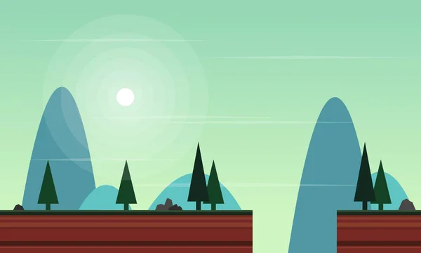 Paysage de style pour fond de jeu — Image vectorielle