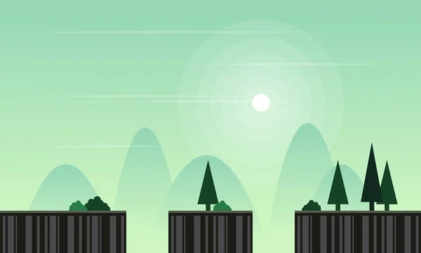 Illustration Landschaft für Spiel Hintergrund — Stockvektor