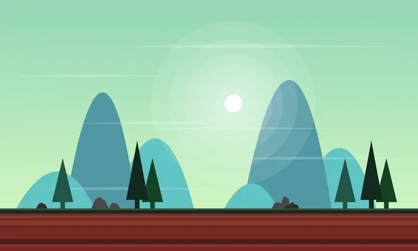 Paisaje de belleza para fondo juego — Vector de stock