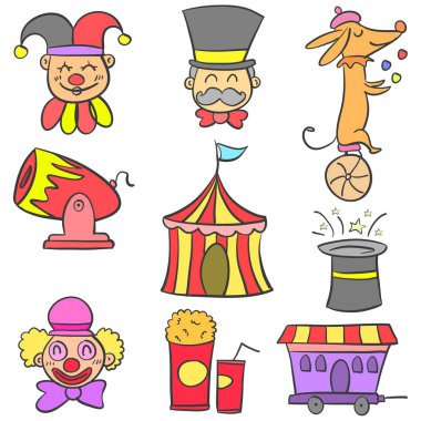 Vektör sanat sirk nesne karalamalar