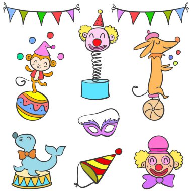 Sirk öğe karalamalar kümesi