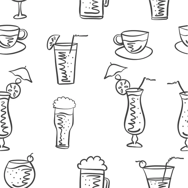 Ilustração vetorial bebida estilo doodle —  Vetores de Stock